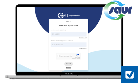 Création espace client SAUR